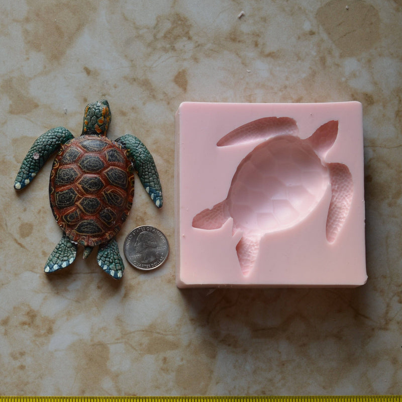 Turtle silicone mold, Resin mold, Clay mold, Epoxy molds, Sea turtle, turtles, Nautical molds, beach, ocean, nautical, sea, animal, A349