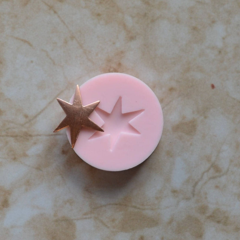 North Star Silicone Mold, Jewelry, Resin, clay, Pendant, Necklace, hung on a chain, Charms, brooch, bracelets, symbol, earrings,  G358