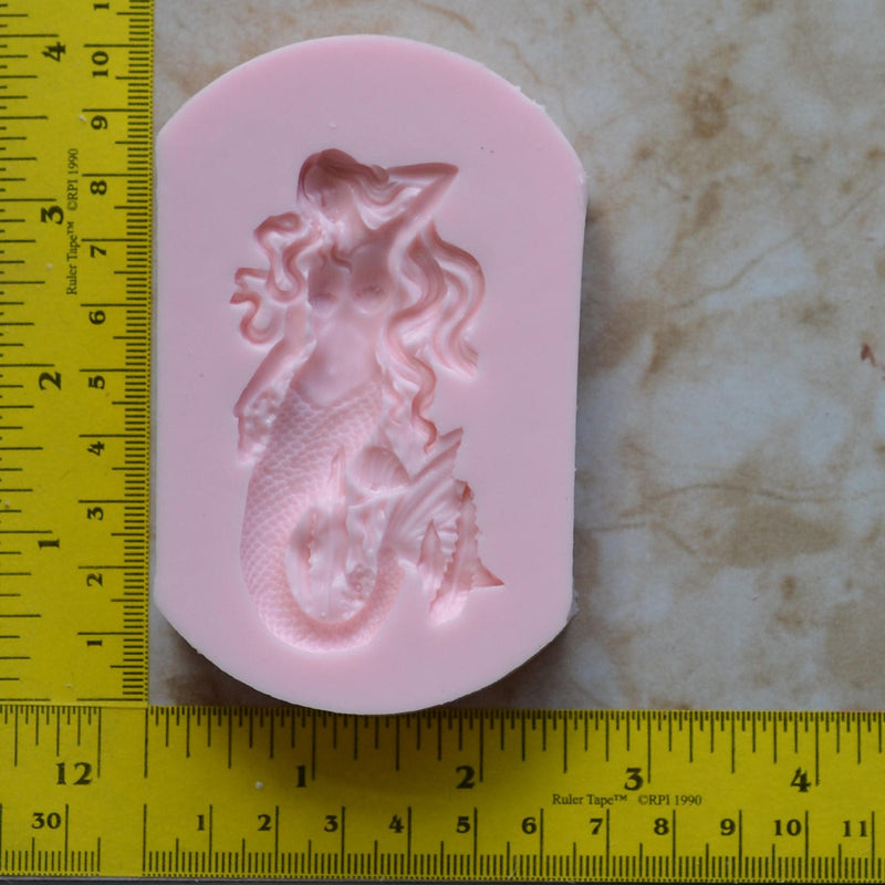 Mermaid Silicone Mold, Mermaid, Mermaids, aquatic creature, Shipwrecks, Folklore, Fairy tales, Clay, Food, UV, Epoxy, Nautical mold,  N402