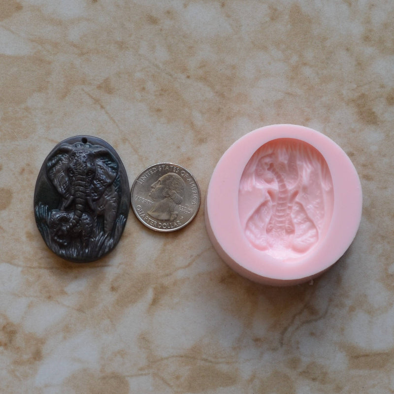 Elephant Silicone Mold, Animal Silicone Mold, Resin, Clay, Epoxy, food grade, Chocolate molds, Resin, Clay, dogs, cats, fish, birds  A317