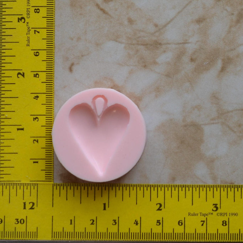 Hart Flexible Silicone Mold, Jewelry, Resin, clay, Pendant, Necklace, hung on a chain, Charms, brooch, bracelets, symbol, earrings,  G367