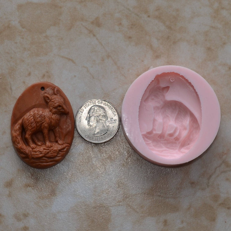 Fox Silicone Mold, Animal Silicone Mold, Resin, Clay, Epoxy, food grade, Chocolate molds, Resin, Clay, dogs, cats, fish, birds  A371
