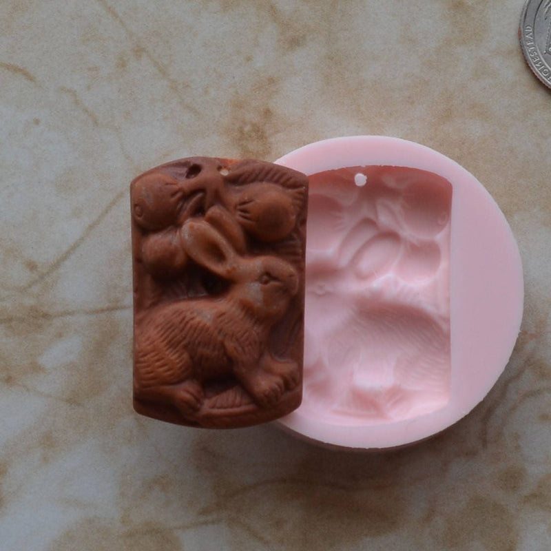 Rabbit Silicone Mold, Animal Silicone Mold, Resin, Clay, Epoxy, food grade, Chocolate molds, Resin, Clay, dogs, cats, fish, birds  A372