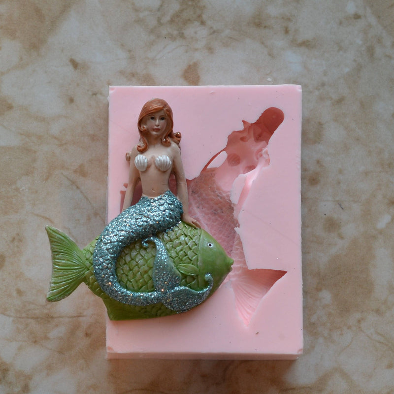 Mermaid Silicone Mold, Mermaid, Mermaids, aquatic creature, Shipwrecks, Folklore, Fairy tales, Clay mold, Epoxy molds, Nautical N419