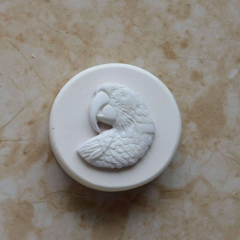 Parrot Soap Mold  1" base Silicone, Silicone Soap Mold, Soap, Round molds, Square molds, Rectangular mold, Octagon, Soaps, Animal S-124