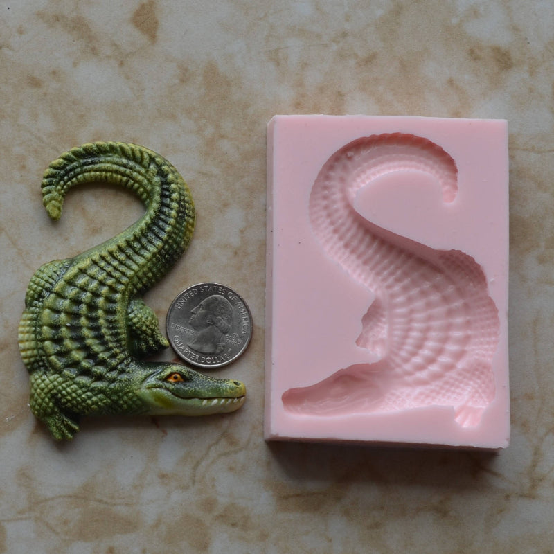 Alligator Silicone Mold, Gator, Resin mold, Clay mold, Epoxy molds, food grade mold, Animal, Chocolate molds, Mould, Rubber, Flexible A403