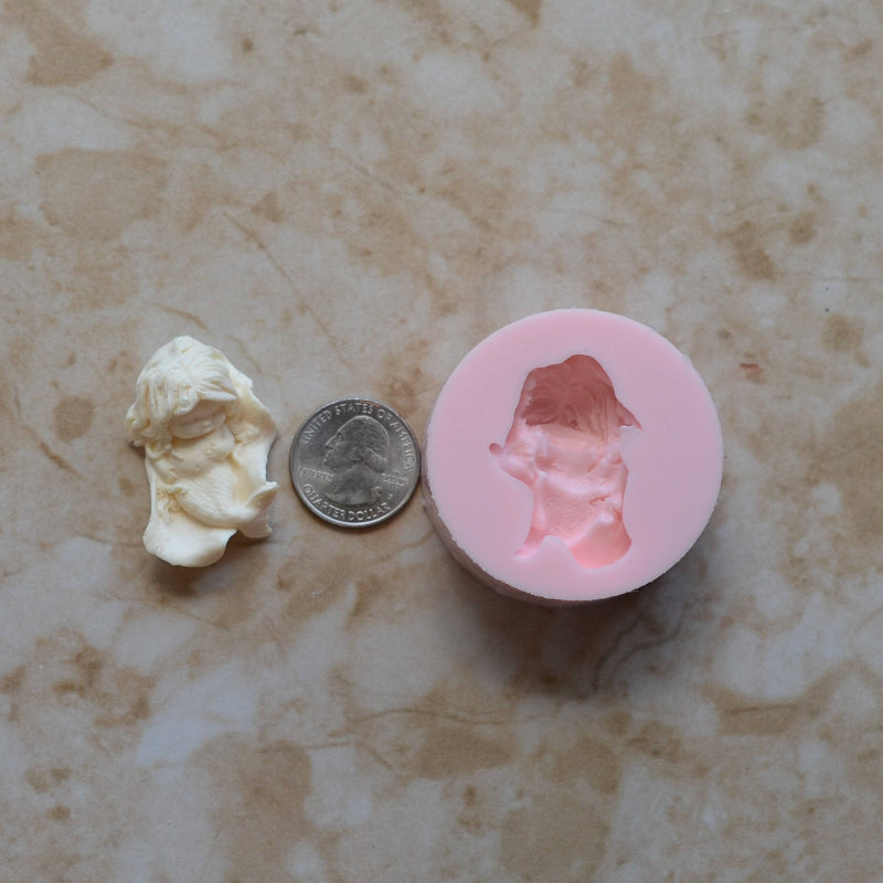 Mini Mermaid Silicone Mold, Mermaid, Mermaids, aquatic creature, Shipwrecks, Folklore, Fairy tales, Clay mold, Epoxy molds, Nautical N412