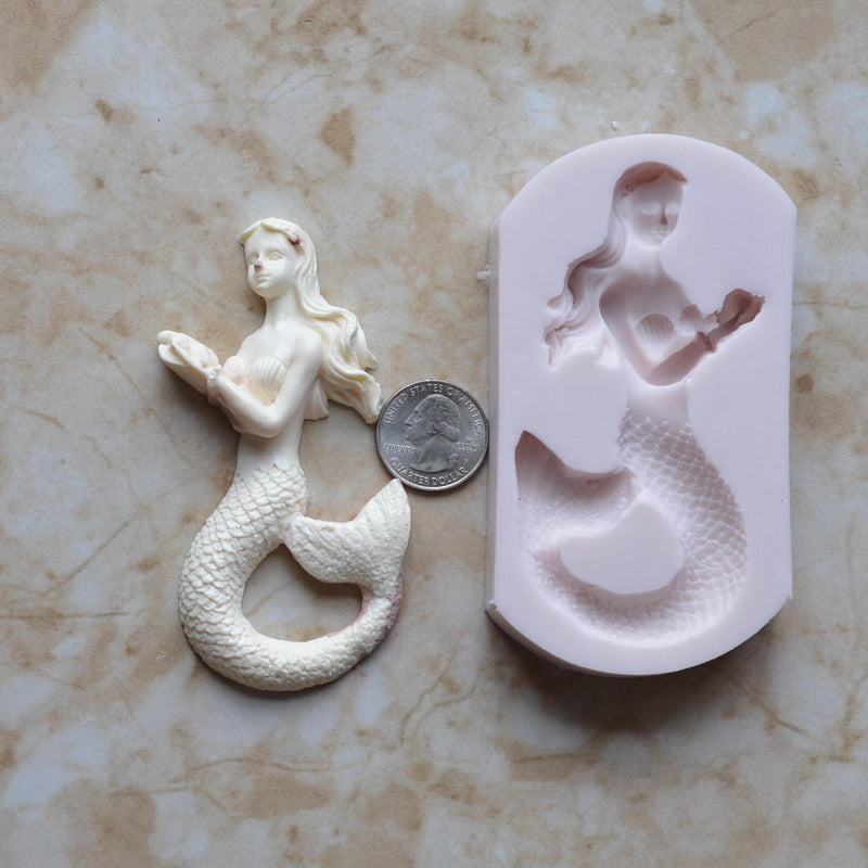 Mermaid Silicone Mold, Mermaid, Mermaids, aquatic creature, Shipwrecks, Folklore, Fairy tales, Clay mold, Epoxy molds, Nautical  N514-1