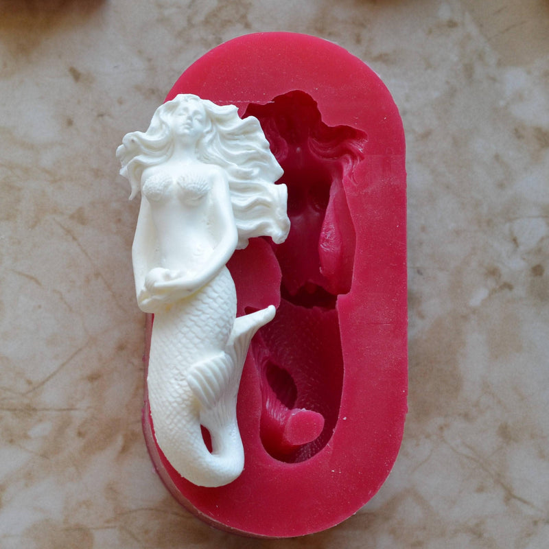 Mermaid Mold Silicone, Mermaid, Mermaids, aquatic creature, Shipwrecks, Folklore, Fairy tales, Clay mold, Epoxy molds, Nautical   N449