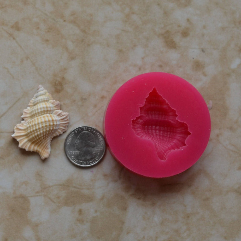 Shell Silicone Mold, Silicone, Molds, Cake, Candy, Clay, Nautical, Cooking, Jewelry, Beach, Chocolate,  N458-40