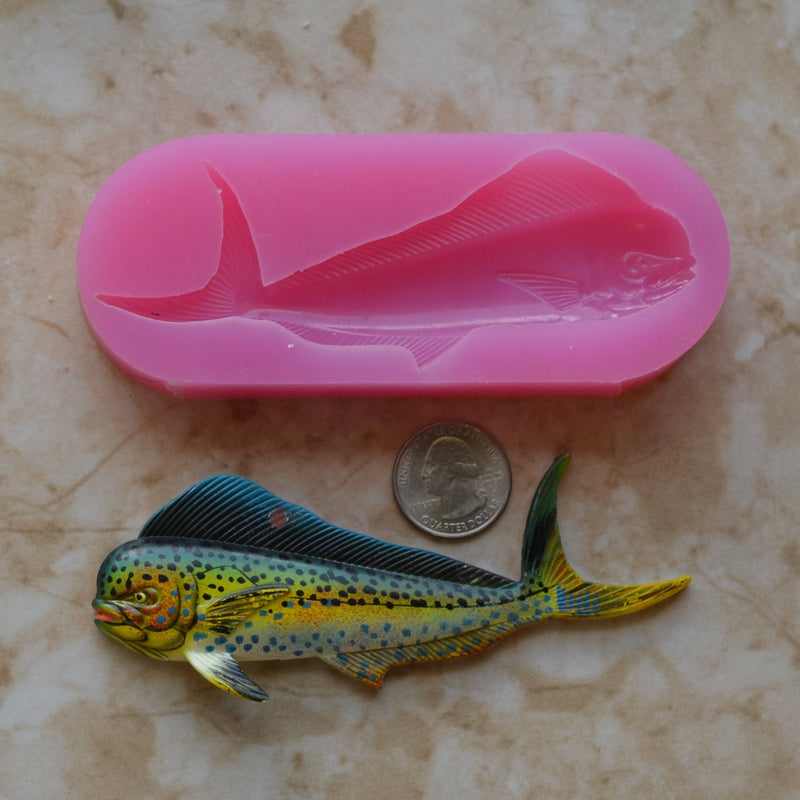 Dolphin silicone mold, Fish, Clay Dolphin mold, Fish silicone mold, resin, Clay, Ocean fish, deepwater fish, Chocolate, freshwater A436