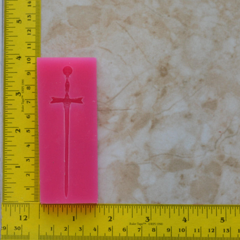 MEDIEVAL SWORD Silicone Mold, Jewelry, Resin, clay, Pendant, Necklace, hung on a chain, Charms, brooch, bracelets, symbol, earrings,  G373