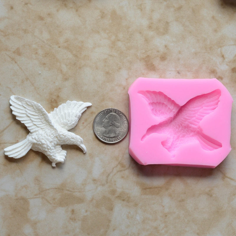 Eagle Mold Silicone Mold, Birds, Resin Birds mold, Clay, Epoxy Birds molds, food grade Birds mold, songbirds, Sea birds, Chocolate  A431