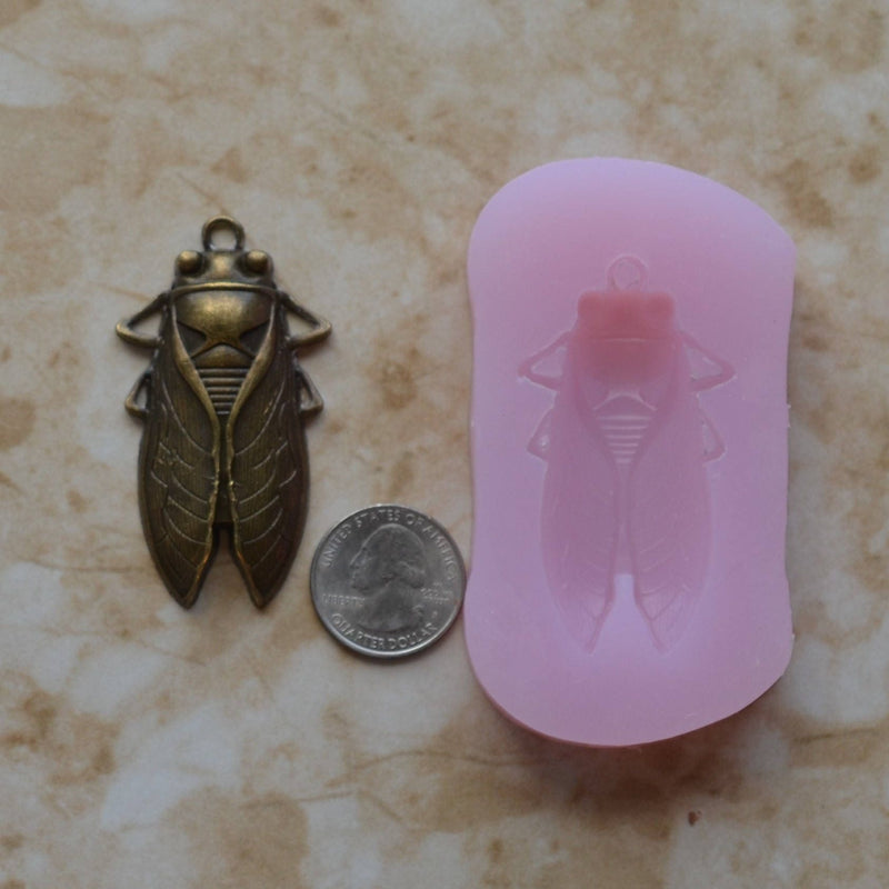 CICADA Silicone Mold, Insects, Resin mold, Clay mold, Epoxy molds, food grade, Pests, Termites, Chocolate molds, creatures A384