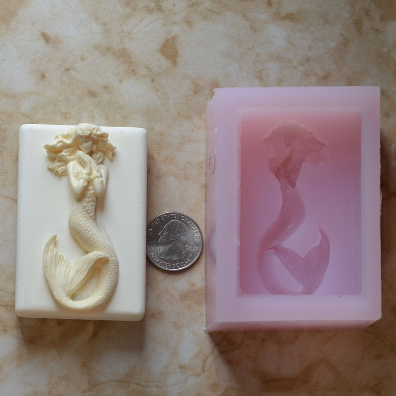 Mermaid Soap Mold Silicone, Silicone, Molds, Soap, Candy, Soap Molds, Soap Making, Beach, Chocolate, Soap Mold S-126