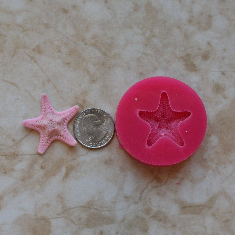 Starfish Silicone Mold, Sea Stars, StarFish, invertebrates, Five arms, Mold, Silicone Mold, Molds, Clay, Jewelry, Chocolate molds, N450