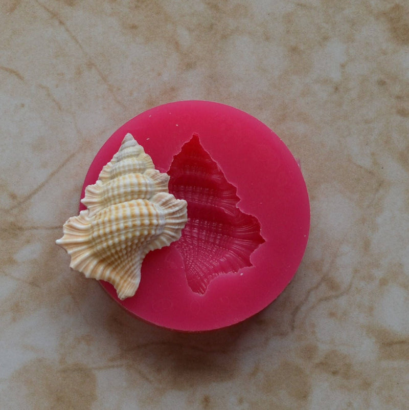 Shell Silicone Mold, Silicone, Molds, Cake, Candy, Clay, Nautical, Cooking, Jewelry, Beach, Chocolate,  N458-40