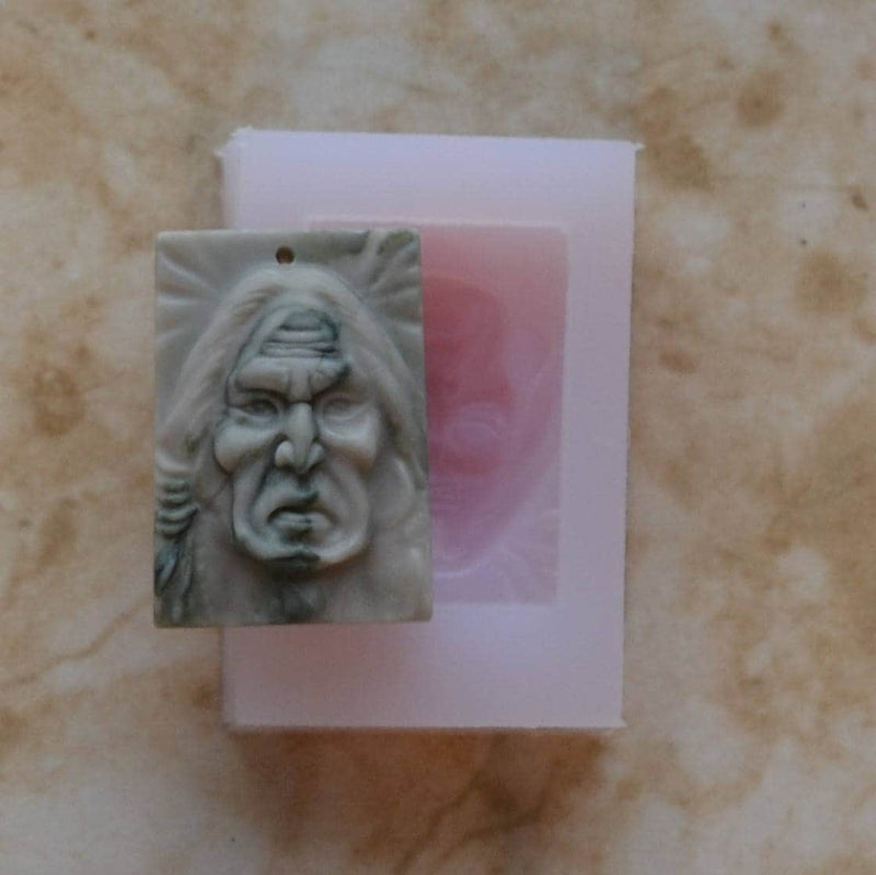 Native American Indian Silicone Mold, Jewelry, Resin, clay, Pendant, Necklace, hung on a chain, Charms, brooch, bracelets, symbol, I107