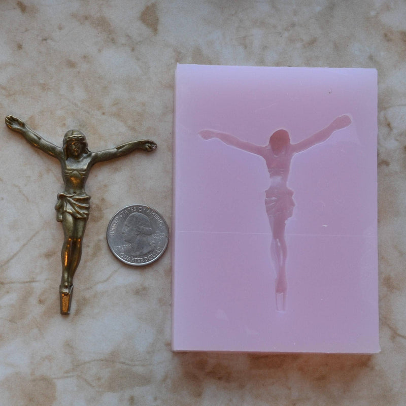 Jesus Silicone Mold, Christ, Religion, Crucifix, God, Resin Religious mold, Clay Religious mold, Epoxy Religious molds, Chocolate molds G381