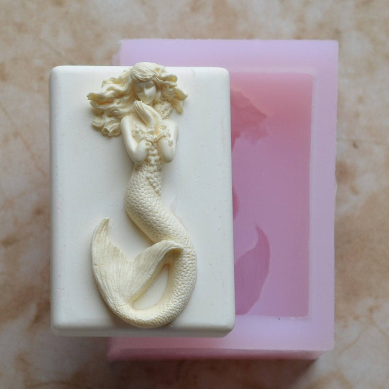 Mermaid Soap Mold Silicone, Silicone, Molds, Soap, Candy, Soap Molds, Soap Making, Beach, Chocolate, Soap Mold S-126