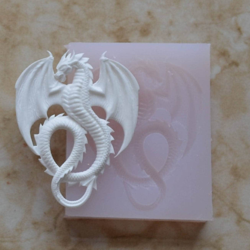 Dragon Silicone Mold, Dragon, Resin mold, Clay, Dragon mold, food grade Dragon, Dragons, Chocolate mold, Mythological creatures A455