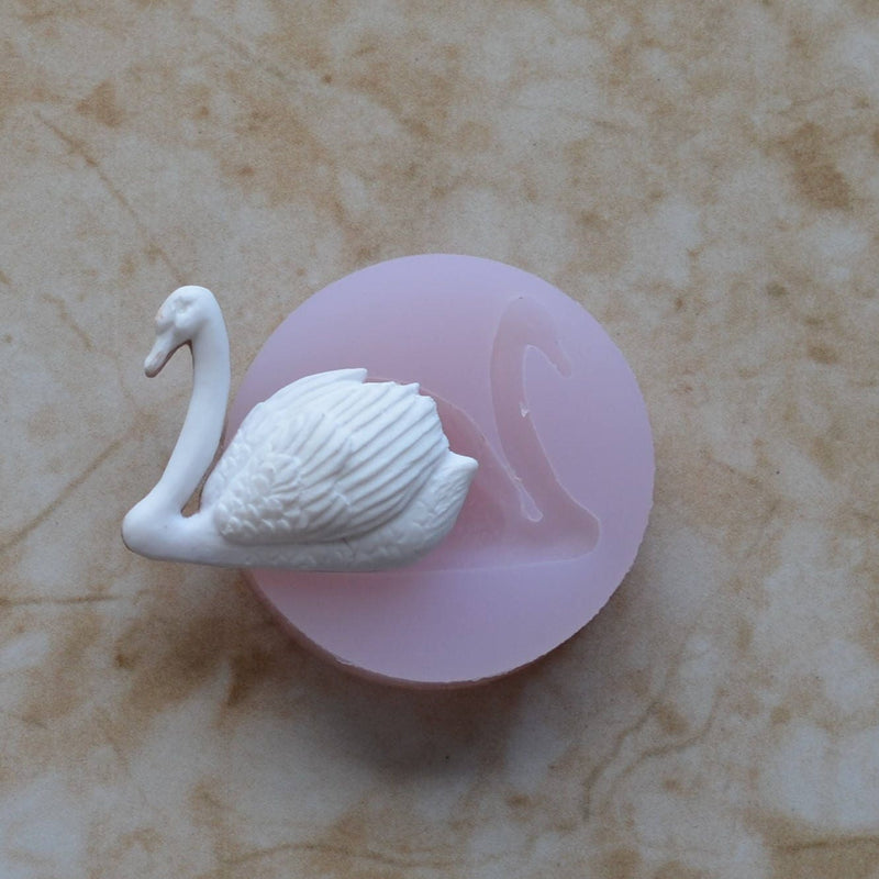 Swan Left facing Silicone Mold, Birds, Resin Birds mold, Clay, Epoxy Birds molds, food grade Birds mold, songbirds, Sea birds, A475