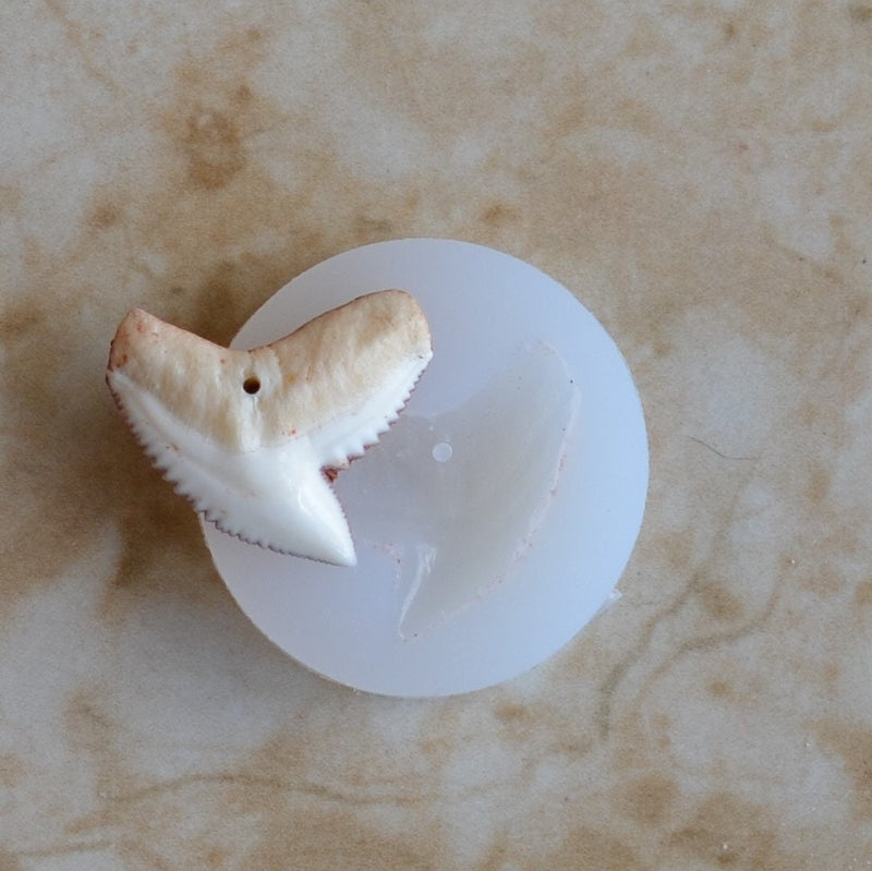 Tiger Shark Tooth Silicone Mold, The hole does not go all the way through the tooth, Shark, teeth, Resin, Clay, Epoxy, Ocean, Sharks, A483