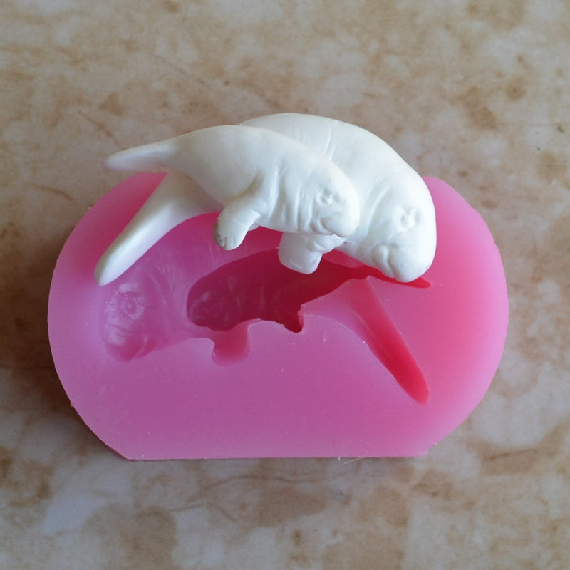 Manatee Silicone Mold, Animal Silicone Mold, Resin, Clay, Epoxy, food grade, Chocolate molds, Resin, Clay, dogs, cats, fish, birds  A512