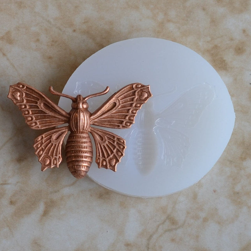 MOTH Silicone Mold, Insects, Resin mold, Clay mold, Epoxy molds, food grade, Pests, Termites, Chocolate molds, creatures A496