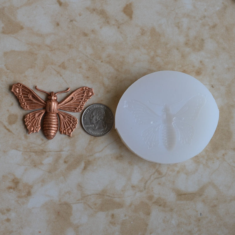 MOTH Silicone Mold, Insects, Resin mold, Clay mold, Epoxy molds, food grade, Pests, Termites, Chocolate molds, creatures A496