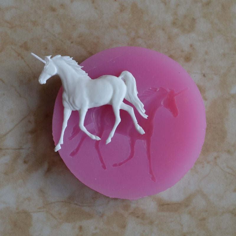 Horse Unicorn Silicone Mold, Molds, Cake, Candy, Clay, Animal, Cooking, Jewelry, Farm, Chocolate, Cookies A519-100