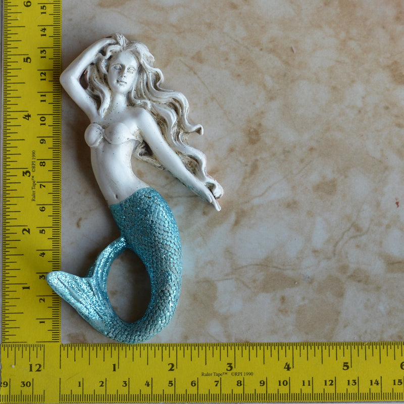 Mermaid 5-1/4" Silicone mold, Mermaid, Mermaids, aquatic creature, Shipwrecks, Folklore, Fairy tales, Clay mold, Nautical mold  N481