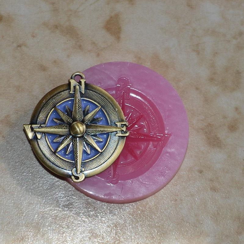 Compass pendant Silicone Mold, Crafts, Jewelry, Scrapbooking, Resin, Polymer Clay G402