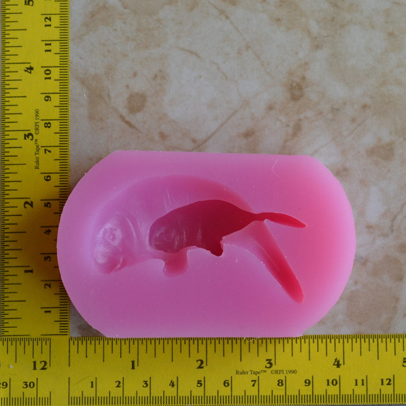 Manatee Silicone Mold, Animal Silicone Mold, Resin, Clay, Epoxy, food grade, Chocolate molds, Resin, Clay, dogs, cats, fish, birds  A512