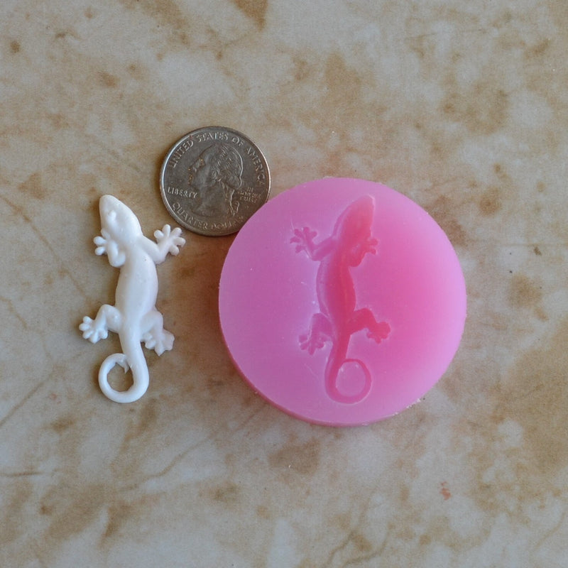 Gecko Lizard Silicone Mold, Animal Silicone Mold, Resin, Clay, Epoxy, food grade, Chocolate molds, Resin, Clay, dogs, cats, fish, A527