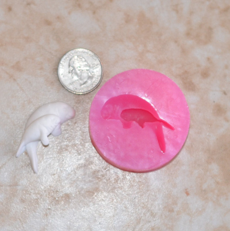 Manatee cup cake topper Silicone Mold, Animal Silicone Mold, Resin, Clay, Epoxy, food grade, Chocolate molds, dogs, cats, fish, birds A528
