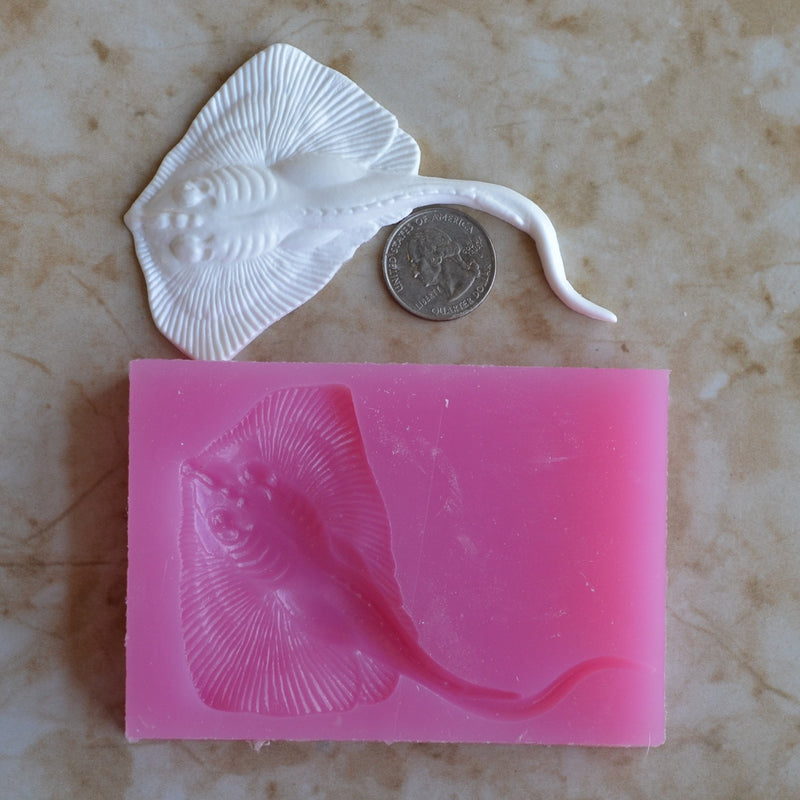 Stingray Silicone Mold, resin, Fish, Clay, Epoxy, food grade, Ocean fish, deepwater fish, Chocolate, Candy, Cake, freshwater fish A534