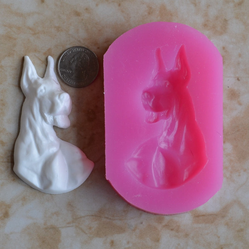 Great Dane Silicone Mold, Animal Silicone Mold, Resin, Clay, Epoxy, food grade, Chocolate molds, Resin, Clay, dogs,  A535