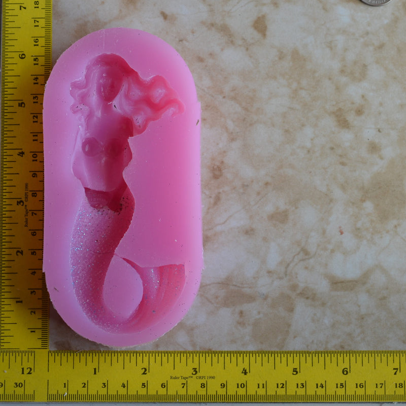 Mermaid 5-1/2" Silicone mold, Mermaid, Mermaids, aquatic creature, Shipwrecks, Folklore, Fairy tales, Epoxy molds, Nautical mold  N486