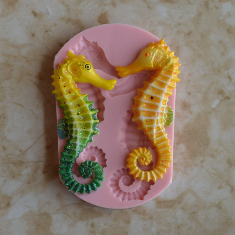 Seahorse Mold Silicone, Seahorse Mold, Silicone, Molds, Resin mold, Clay mold, Epoxy, food grade, Chocolate, mould, Flexible, ocean N198