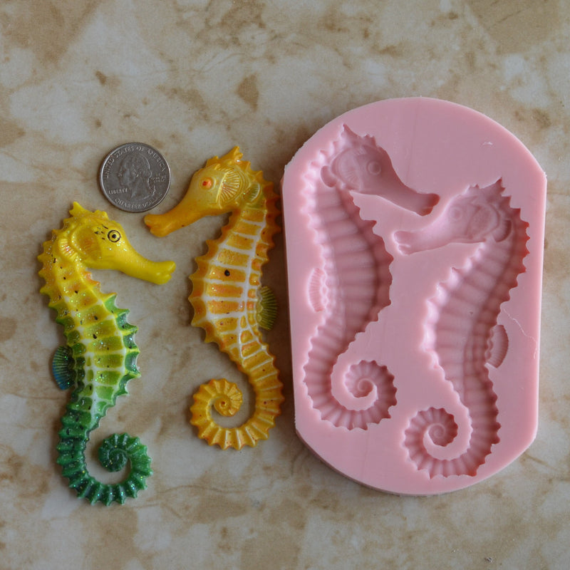 Seahorse Mold Silicone, Seahorse Mold, Silicone, Molds, Resin mold, Clay mold, Epoxy, food grade, Chocolate, mould, Flexible, ocean N198