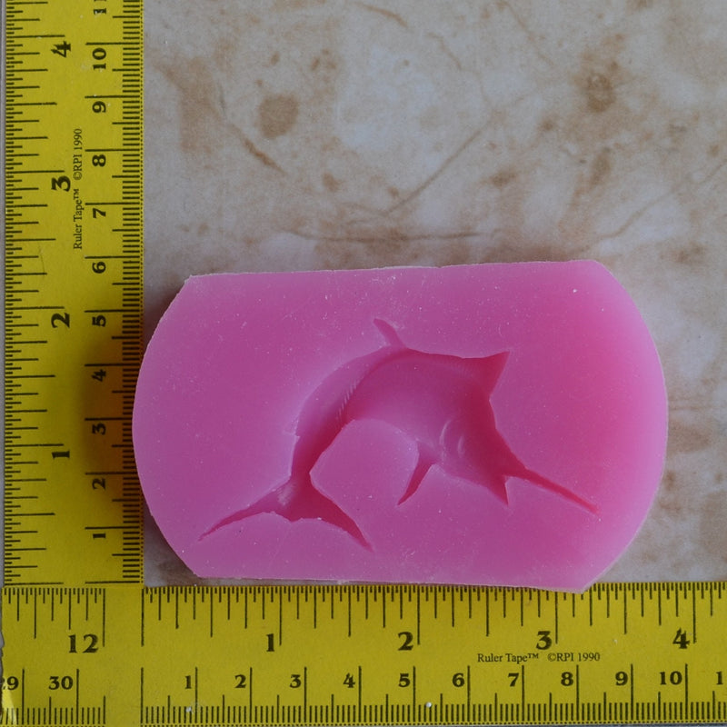 Marlin Silicone Mold, Fish mold, silicone, Resin, Fish, Clay, Epoxy, food grade mold, Ocean, deepwater fish, Chocolate, Candy, Cake N500