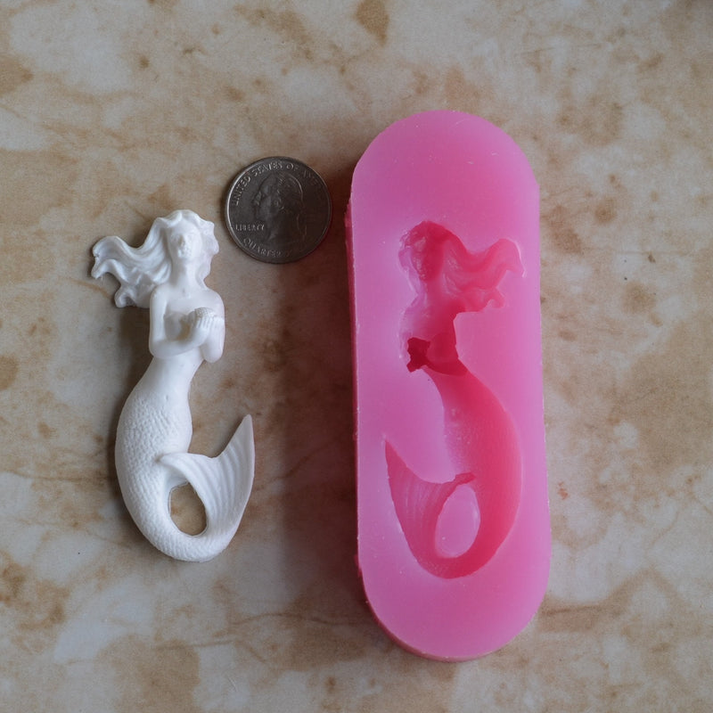 Mermaid Silicone Mold, Mermaid, Mermaids, aquatic creature, Shipwrecks, Folklore, Fairy tales, Clay mold, Epoxy molds, Nautical  N501