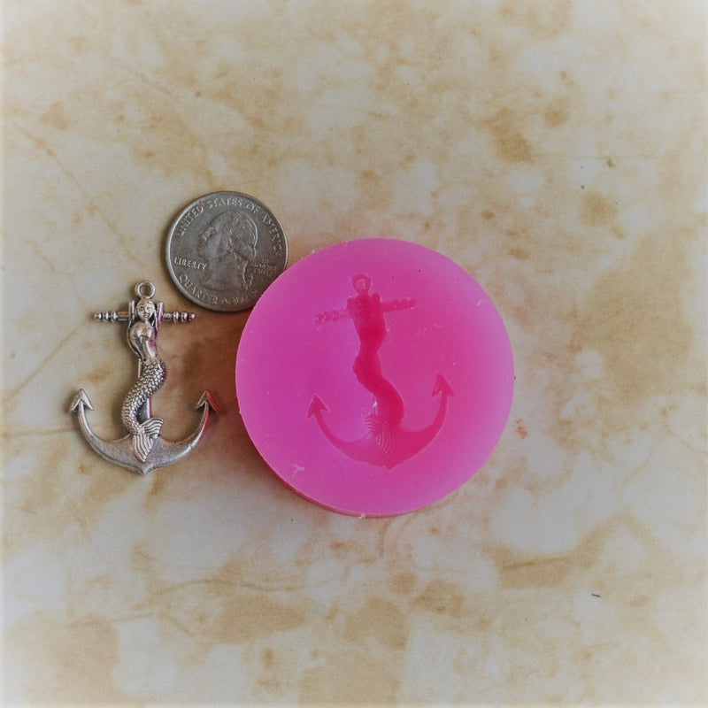 Mermaid Anchor Silicone Mold, Mermaid, Mermaids, aquatic creature, Shipwrecks, Folklore, Fairy tales, Clay mold, Epoxy molds, Nautical  N505