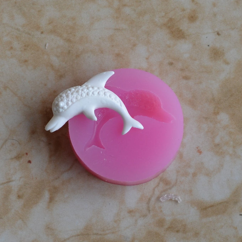 Dolphin Flexible Silicone Mold, resin, Fish, Clay, Epoxy, food grade, Ocean fish, deepwater fish, Chocolate, Candy, Cake, freshwater A547
