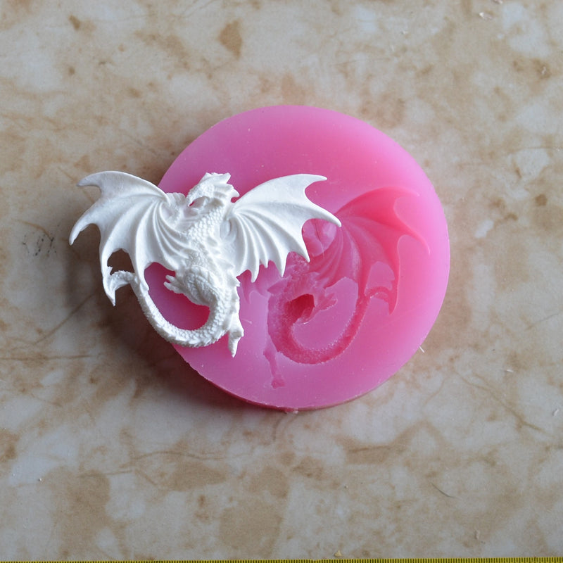 Dragon Silicone Mold, Dragon, Resin, Clay, Epoxy, food grade, Dragons, Chocolate, reptilian legendary, Mythological creatures A130