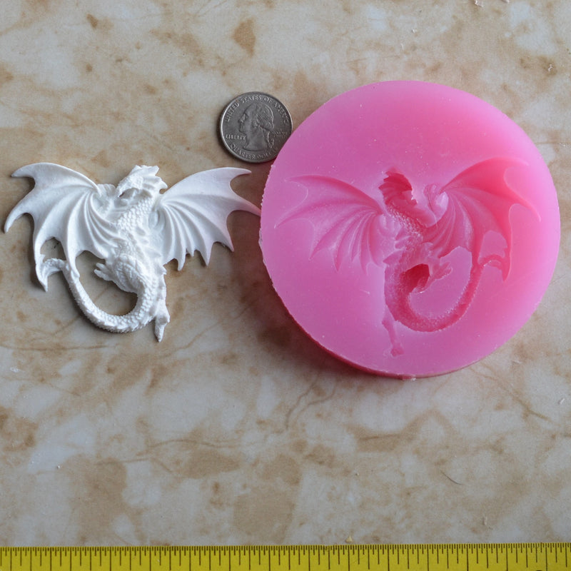 Dragon Silicone Mold, Dragon, Resin, Clay, Epoxy, food grade, Dragons, Chocolate, reptilian legendary, Mythological creatures A130