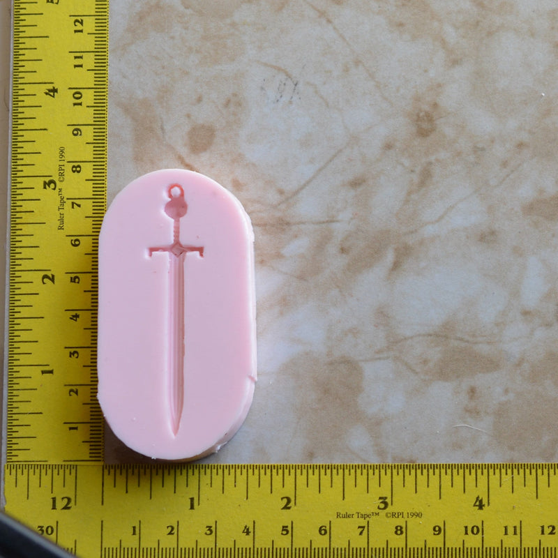 MEDIEVAL SWORD Silicone Mold, Jewelry, Resin, clay, Pendant, Necklace, hung on a chain, Charms, brooch, bracelets, symbol, earrings,  G417