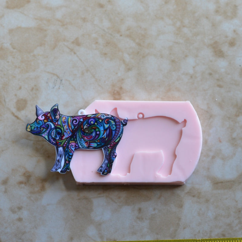 Pig Silicone Mold, Silicone, Animal Silicone Mold, Resin, Clay, Epoxy, food grade, Chocolate molds, Resin, Clay, dogs, cats, fish, A567