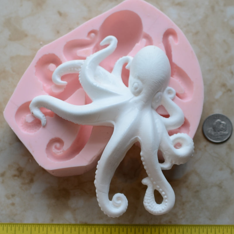 Lg Octopus mold, Octopus, Resin Octopus mold, Clay octopus mold, Epoxy octopus molds, food grade octopus mold, Chocolate molds, A569-2